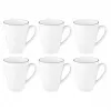 Conjunto de 6 canecas com asa SELECT SELTMANN LIDO BLACK LINE – canecas de cerâmica, conjunto de 6 peças