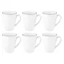Conjunto de 6 canecas com asa SELECT SELTMANN LIDO BLACK LINE – canecas de cerâmica, conjunto de 6 peças