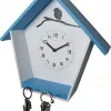 Relógio de parede NeXtime 3109bl Cuckey, 30,5x33x11 cm, azul/branco