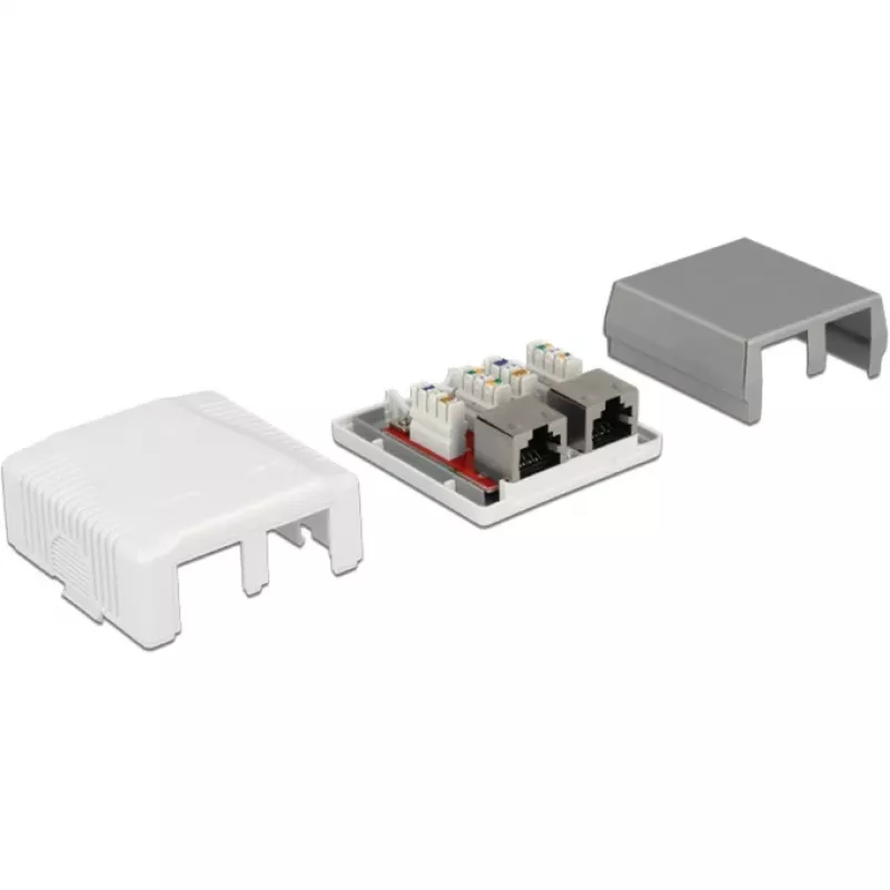Tomada de superfície 2 x RJ-45 DeLOCK 86197