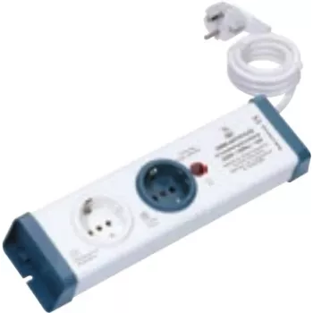 Proteção contra sobretensões Bachmann 924.164 azul branco 2 tomadas AC 230V