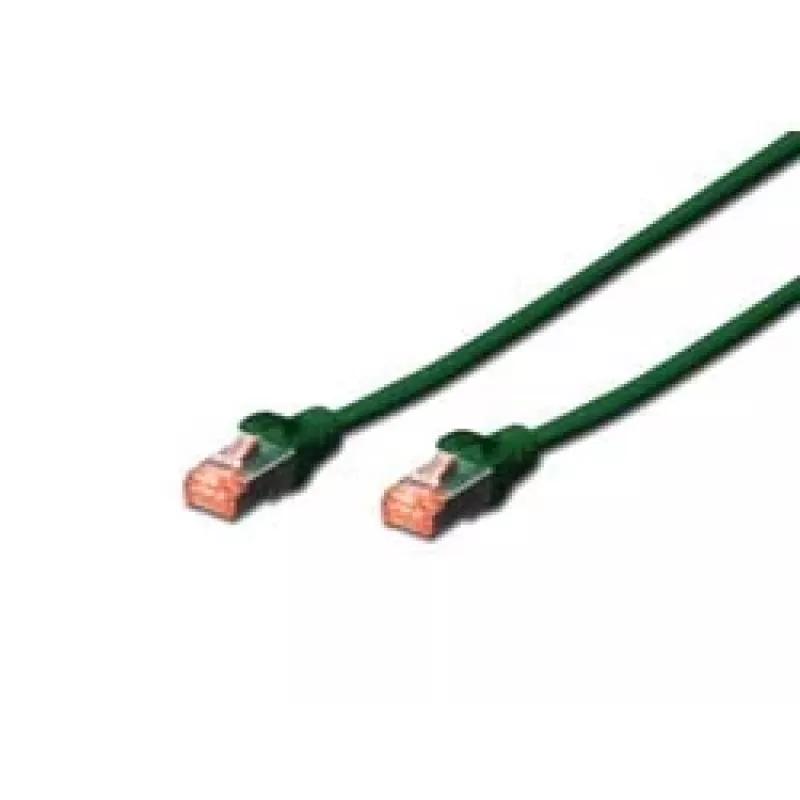 DIGITUS Cabo de rede CAT6 S/FTP, 0,25 m, verde, pack de 10