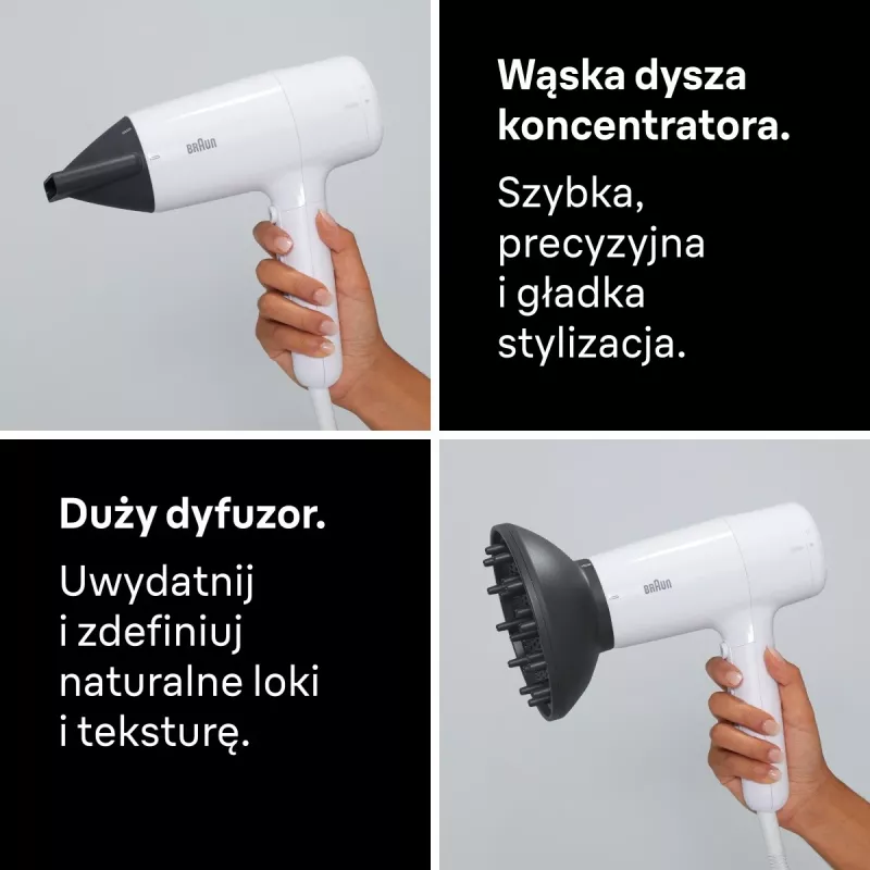 Secador de cabelo Braun BRHD226E 2200W tecnologia iónica leve