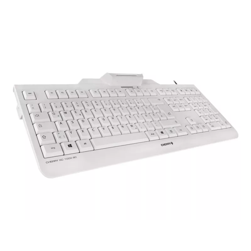 Teclado com smartcard com fio CHERRY KC 1000 SC cinzento-claro USB QWERTY UK