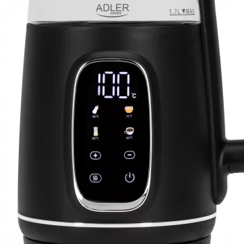 ADLER AD 1305 chaleira elétrica preto/prateado