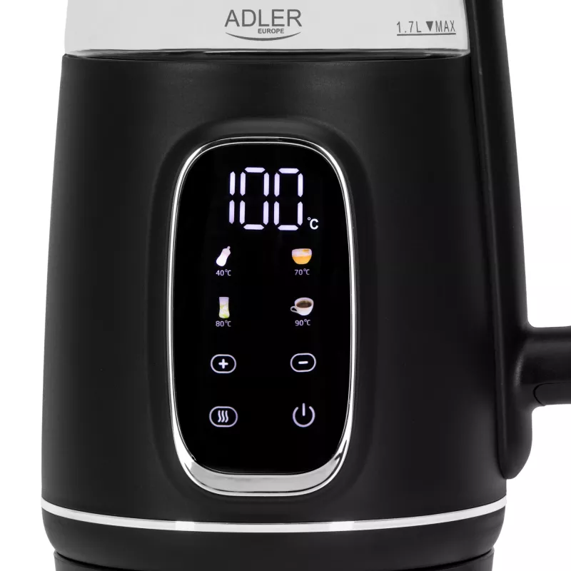 ADLER AD 1305 chaleira elétrica preto/prateado