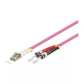 Cabo de rede de fibra ótica Duplex OM4 (Multimodo, 50/125) LC/ST, 5m, Good Connections® (LW-805LT4)