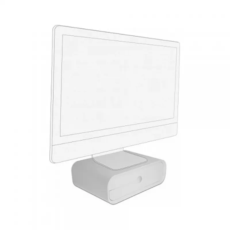 Suporte para monitor DeLOCK 18325 com duas gavetas branco