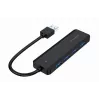 Hub USB Gembird 4 portas USB 3.1 (Gen 1) — 4 portas, USB 3.2 Gen 1 Type-A, 5V/2.1A, 109×30×10 mm, preto