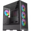 Caixa de PC Silentware Core 100 A-RGB preta — modelo CORE100Schwarz, iluminação A-RGB, formato Mid-Tower