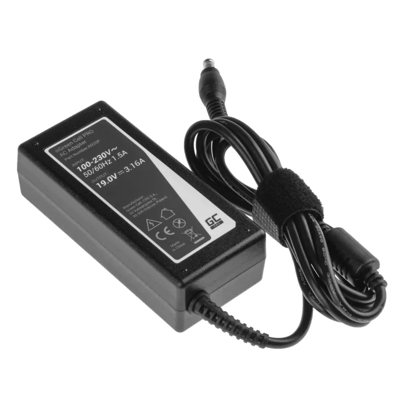 Fonte de alimentação/transformador Green Cell AD20P interior 60 W preto