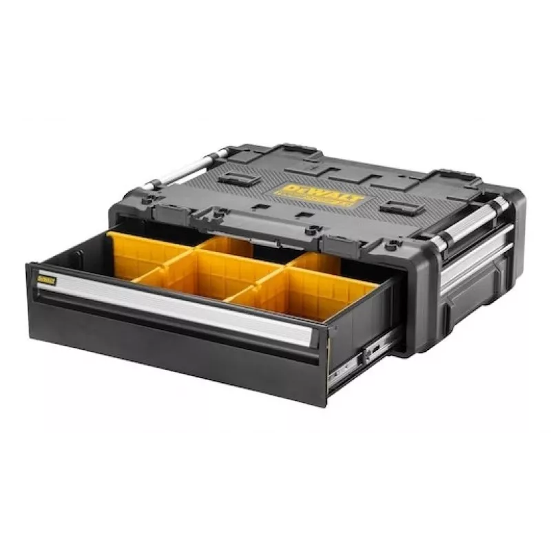 DeWALT DWST60520-1 Caixa de peças pequenas/ferramentas metal, plástico preto, aço inoxidável, amarelo