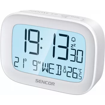Despertador digital SENCOR SRC 2200 com visor LED e backup por pilha