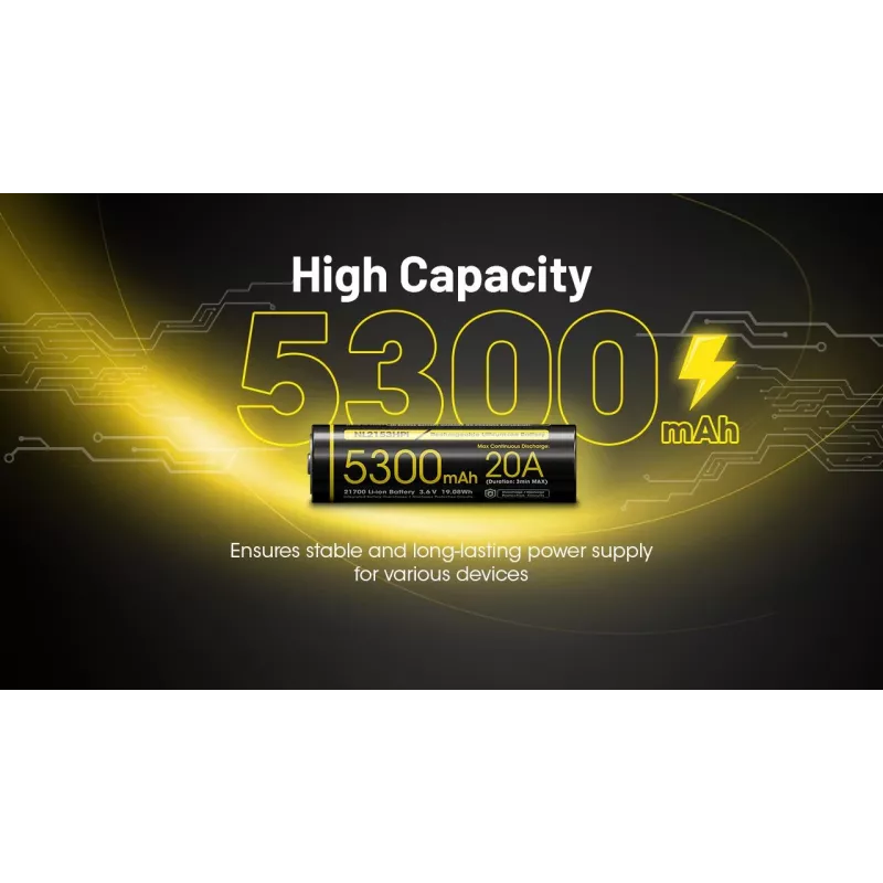 BATERIA RECARREGÁVEL LI-ION 3.6V/NL2153HPI(5300MAH) NITECORE