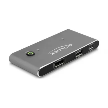 Comutador KVM DeLOCK 11487 USB 8K Ultra HD 144 Hz