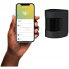 Detetor de movimento Hombli HBSM-0100 — sensor de parede PIR sem fios, alcance de 8 m, a pilhas, preto
