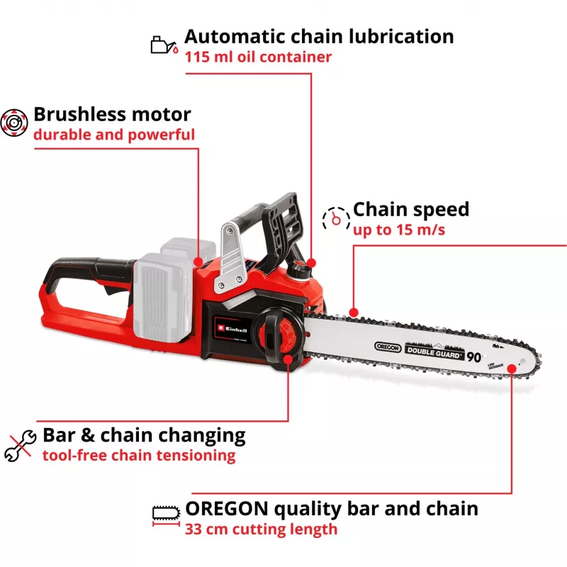 Einhell GE-LC 36/35 Li-Solo preto, vermelho