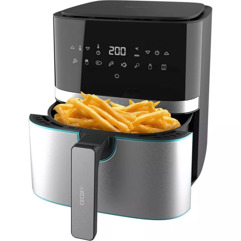 Fritadeira de ar quente CECOTEC Cecofry Full Inox Pro 5500 Pro com acessórios