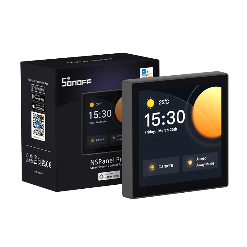Painel de controlo inteligente de parede Sonoff NSPanel Pro – Wi-Fi, Bluetooth, suporte ZigBee, modelo NSPanel86PB