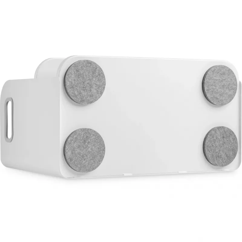 Organizador de secretária Digitus com carregador Qi aço cinzento branco 1 gaveta