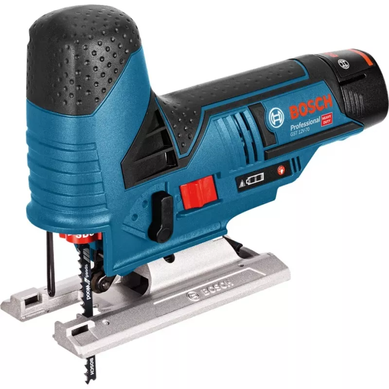 Serra de vaivém a bateria GST 12V-70 Professional, 12 Volt (azul/preto, 2x bateria de iões de lítio 3,0Ah, em L-BOXX)