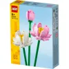 Conjunto de construção LEGO 40647 Lotus Flowers — modelo modular da Botanical Collection, 220 peças, altura 300 mm, idade 8+
