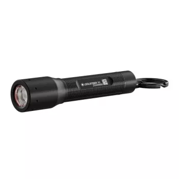 Lanterna Ledlenser P3R preta — lanterna de chaveiro LED compacta recarregável