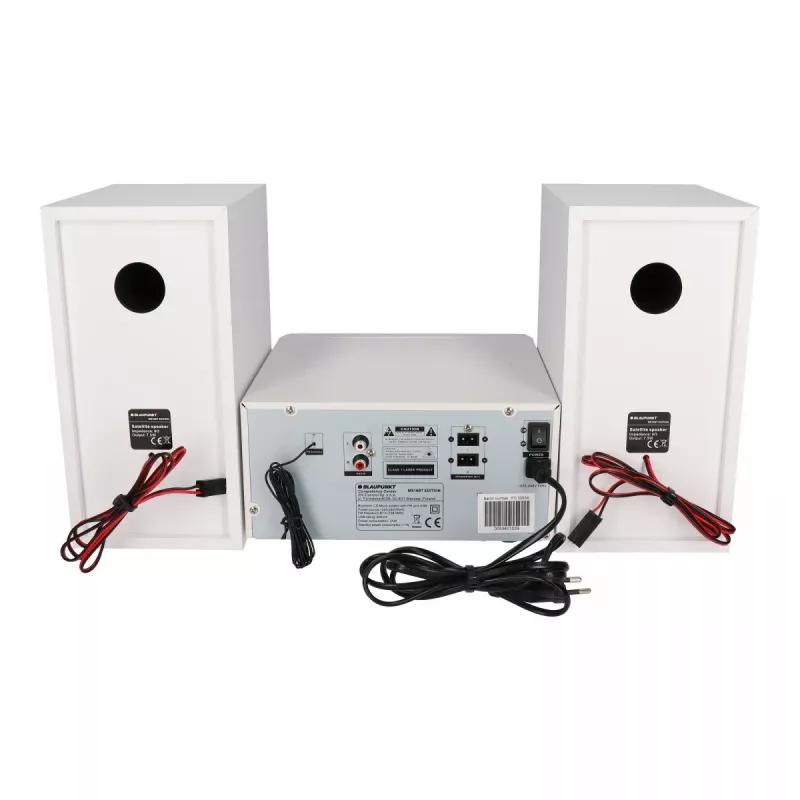 Micro-sistema de áudio doméstico BLAUPUNKT MS16BT 15 W, CD/USB/MP3, Bluetooth, FM RDS, branco