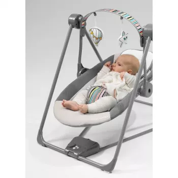 Cadeira de bebé Lionelo OTTO COZY cinzento — cadeira de bebé compacta, assento macio, cinto de segurança
