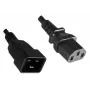 Microconnect PE030605 cabo de alimentação preto 0,5 m conector fêmea C13 conector fêmea C20