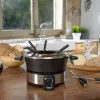 Conjunto de fondue Taurus FF2 2 L para 8 pessoas, caixa de aço inoxidável, 1000 W, 230 V, preto/prateado