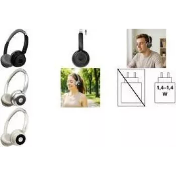 Auscultadores over-ear LogiLink BT0072 Bluetooth preto (BT0072)