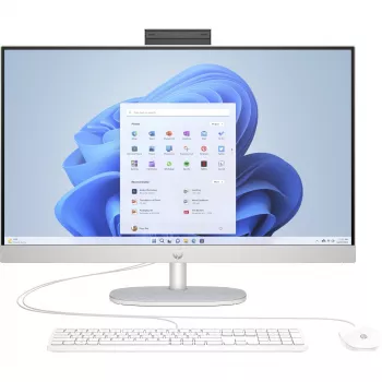 HP 27-cr0007ng - All-in-One (solução completa) - Ryzen 5 7520U / 2,8 GHz - RAM 16GB - SSD 512GB - NVMe - Radeon Graphics - 1GbE, Bluetooth 5,3, Wi-Fi 6 - WLAN: 802,11a/b/g/n/ac/ax
