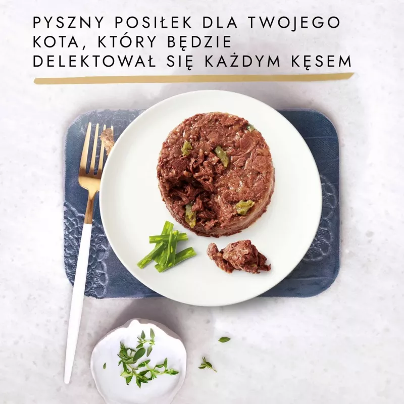 GOURMET GOLD - patê saboroso com borrego e feijão verde 85 g
