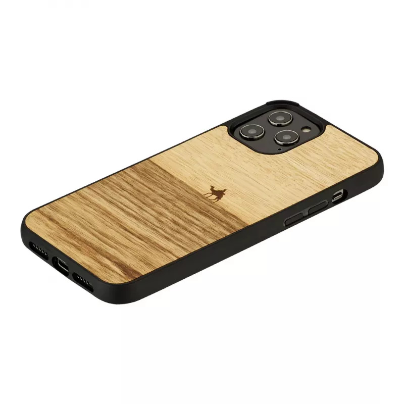 Capa para telemóvel Man and Wood para iPhone 12 / 12 Pro — terra preto