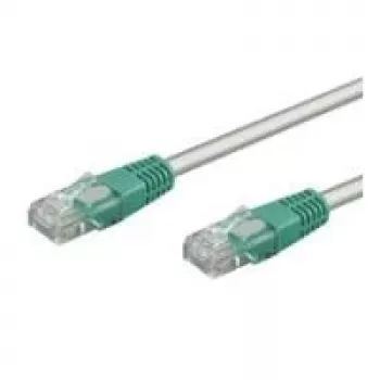 Cabo patch crossover Wentronic Goobay CAT 5e, U/UTP, cinzento, verde, cinzento-verde, 0,5 m - mistura de cobre CCA (68860)