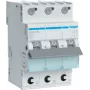 Hager MCS310. Corrente nominal: 10 A. Tipo: curva C, número de módulos (máx.): 3 módulos. Largura: 52,5 mm, profundidade: 70 mm, altura: 83,4 mm (MCS310)