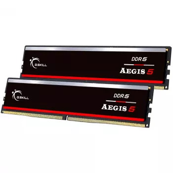 DIMM 32 GB DDR5-5200 (2x 16 GB) Kit duplo, memória RAM preta, F5-5200J4040A16GX2-IS, Aegis 5, INTEL XMP, AMD EXPO