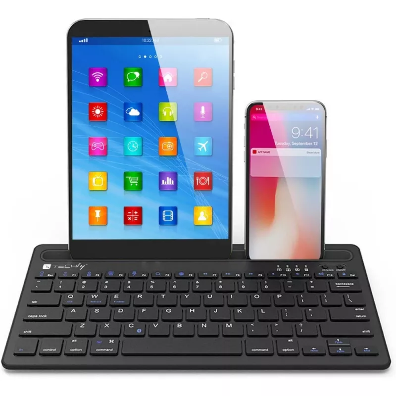 Techly ICTBK102U Teclado Universal Bluetooth QWERTY Inglês Preto