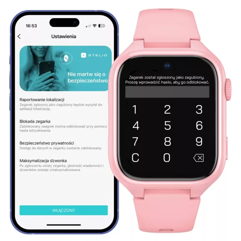 Smartwatch Stelio Junior Pro AI 4G ST-SWJ102-PK — relógio 4G para criança, rosa