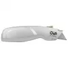 WEDO 78808 Safety-Cutter ALU x-ato, lâmina trapezoidal, com mola, retração automática, 2 lâminas sobresselentes, TÜV/GS, prateado