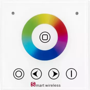 Controlador de painel de parede para fita LED EUROLITE 50531118 RGB RF, comando sem fios para painéis LED RGB