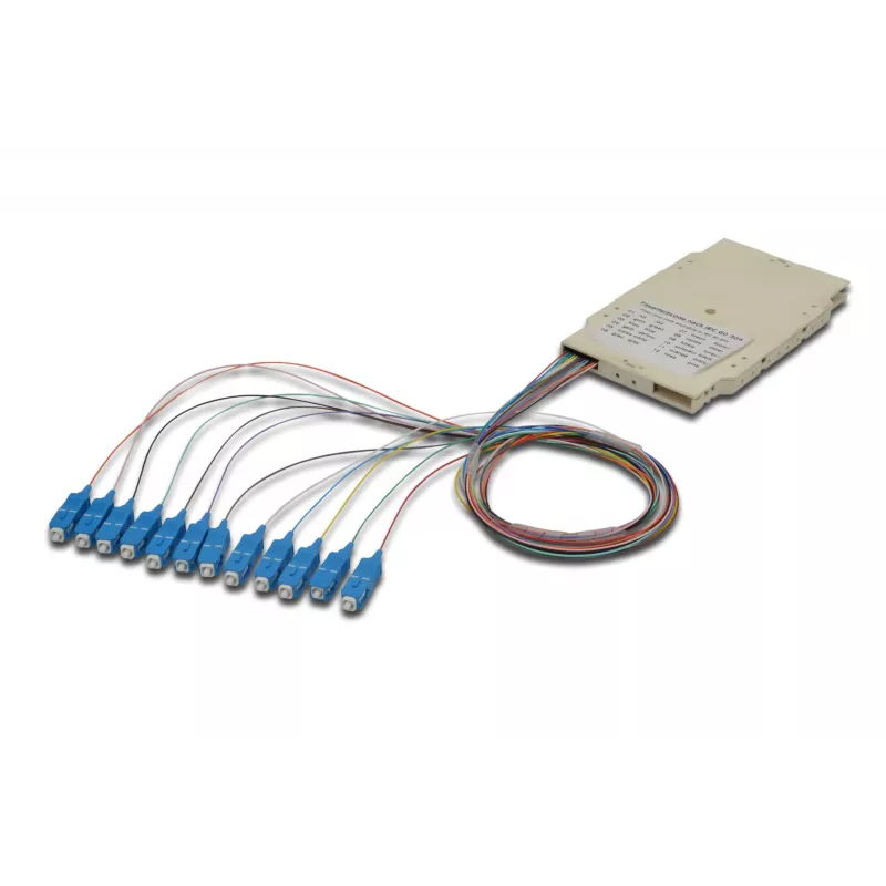 Cassete de fusão Digitus A-96522-02-UPC-4 com 12 pigtails SC OM4