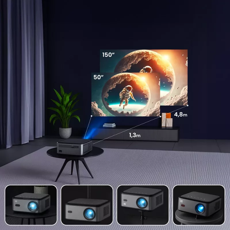 Projetor Extralink Smart Life Vision Pro 450 ANSI, 1080p, Android 9.0