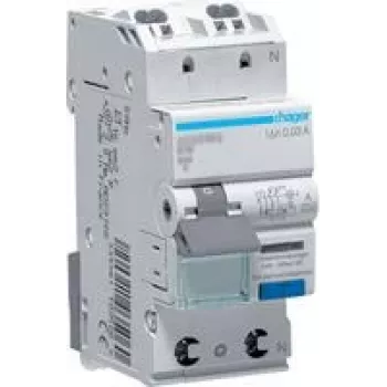 Disjuntor diferencial miniatura Hager 1P+N127V 6kA B-16A 30mA tipo A QC (ADS917D)