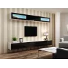 Armário Cama VIGO 90 fechado 90/35/32 branco/preto brilhante