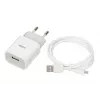 Carregador iBOX C-41 USB 2A, 1 porta USB, cabo microUSB, branco