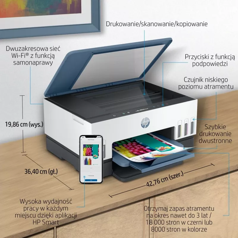 Impressora multifunções jato de tinta térmica HP Smart Tank 675 A4 4800 x 1200 DPI 12 páginas/min. Wi-Fi