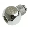 Adaptador Bitspower T G1/4 polegadas macho para 2x G1/4 polegadas fêmea - rotativo, TII, prateado brilhante