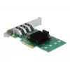 Placa DeLOCK PCI Express x4 para 4 x USB 3.0 externo Quad Channel - formato Low Profile